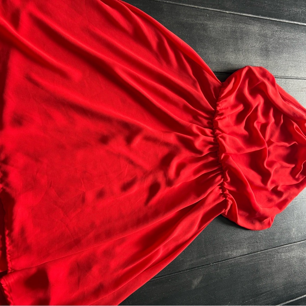 Lush Red Dress size small Button